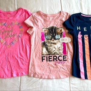 Bundle of 3 - tshirts - girls shirts - L - size 10/12 - Wonder Nation